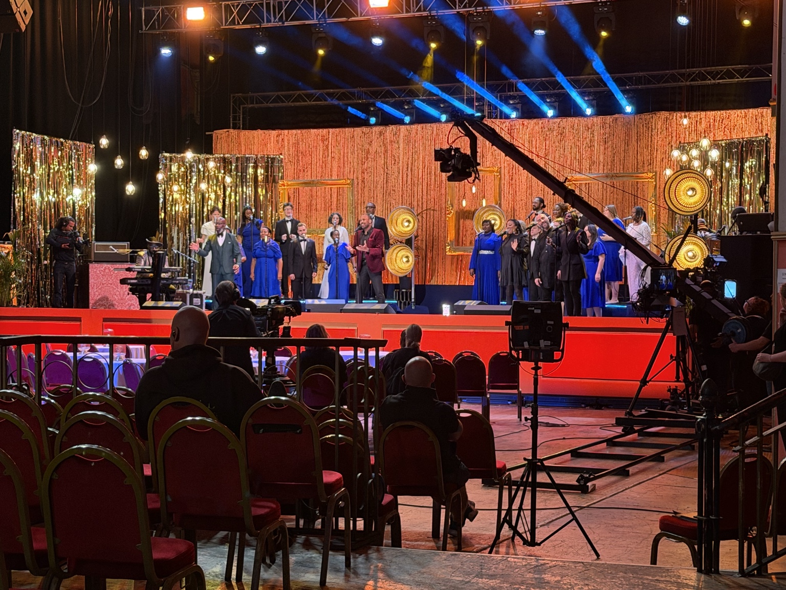 Live television and stage production during a major event