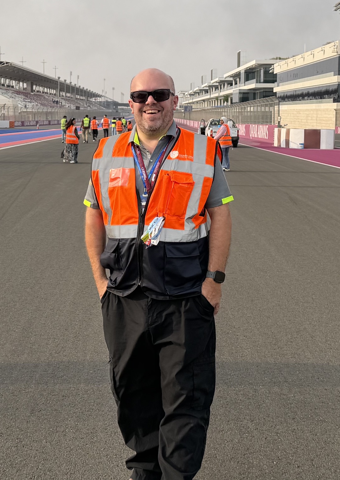 Dave Sammons at the Qatar Formula 1 circuit